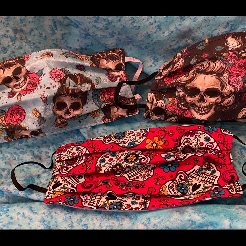 3-PACK SUGAR SKULLS-Marilyn, Audrey & Skull